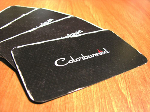 colorburned Round Corners Business Card