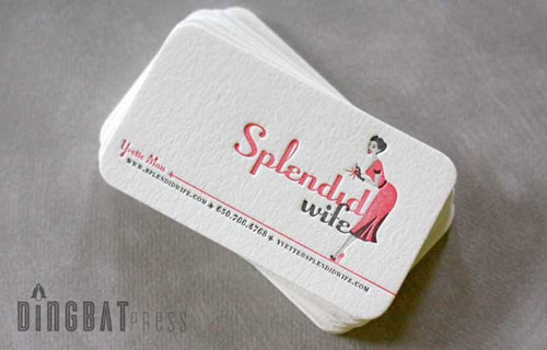 Splendid Wife Round Corners Business Card