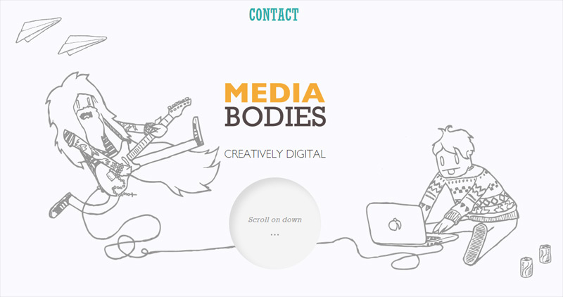 Digital Bodies in 25 Examples of Using White Color in Web Design