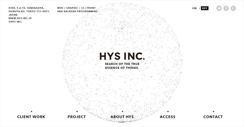 HYS INC. in 25 Examples of Using White Color in Web Design