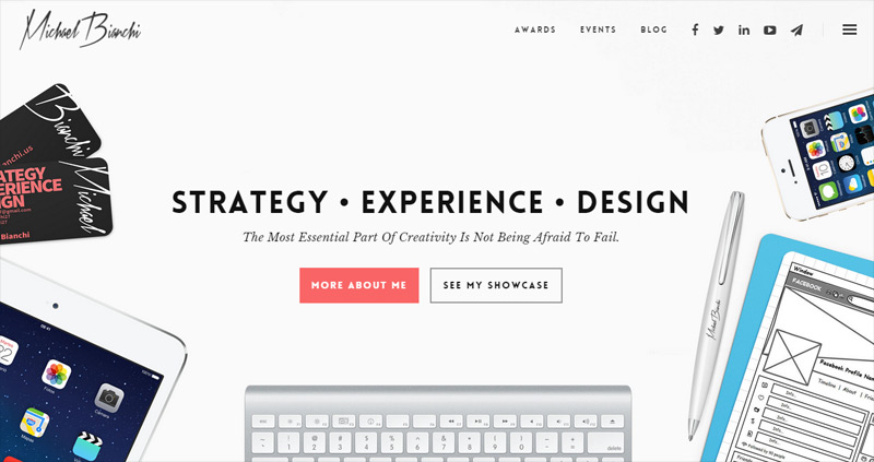 Michael Bianchi in 25 Examples of Using White Color in Web Design