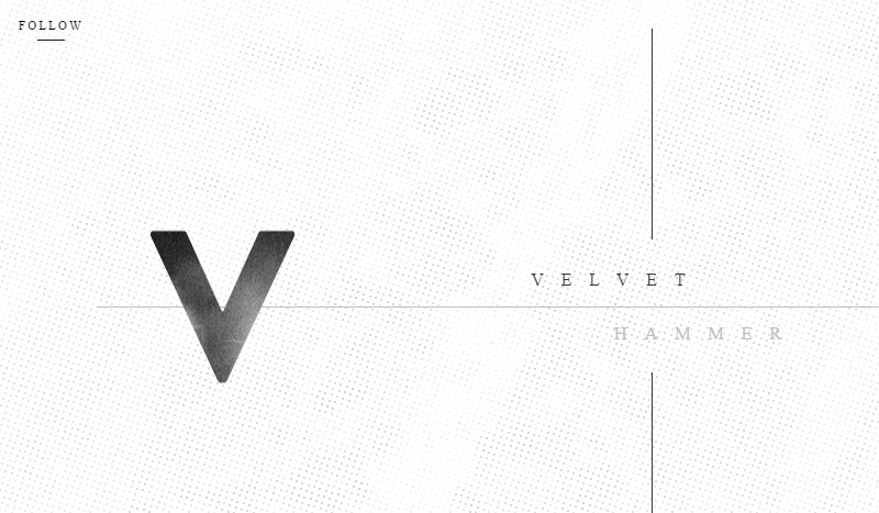 Velvet Hammer in 25 Examples of Using White Color in Web Design