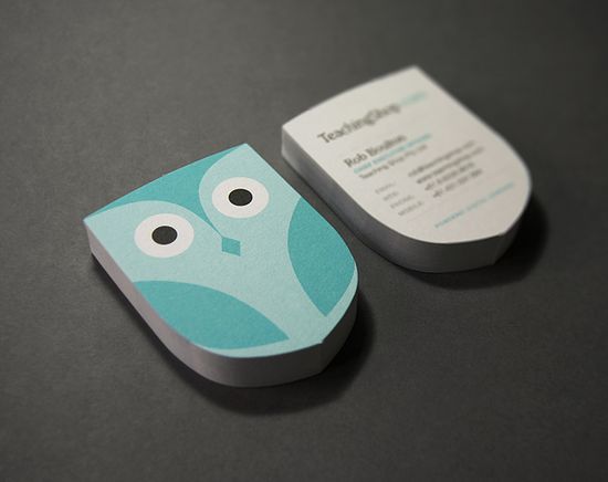 60 Business card độc đáo với nét cắt táo bạo Teaching Shop_Business_Card
