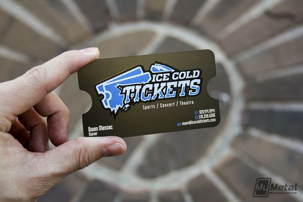 60 Business card độc đáo với nét cắt táo bạo Ticket-Stub-Metal-Business-Card