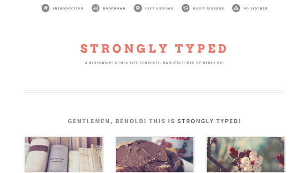 Miễn phí tải về 45+ Responsive HTML CSS3 website (P.2) Strongly Typed HTML5 UP