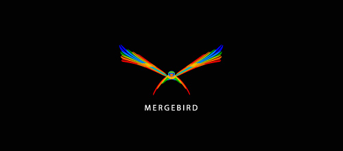 Multicolor Logo Designs Merge Bird