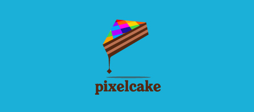 Multicolor Logo Designs Pixel Cake