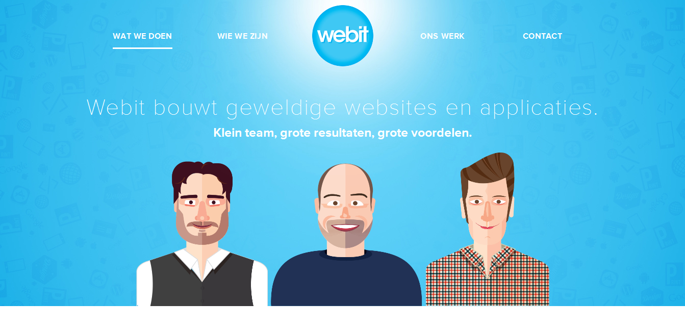 Bừng sáng website với tông màu xanh blue đậm đà webit
