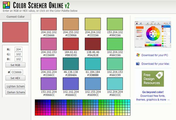 15 công cụ tạo màu online miễn phí cho website