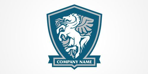 A beautiful horse logo psd