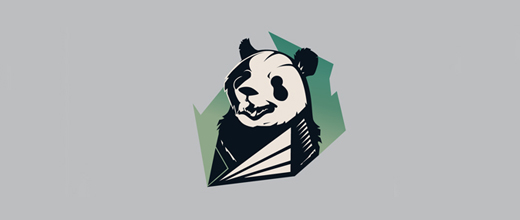 Retro panda logo design examples ideas