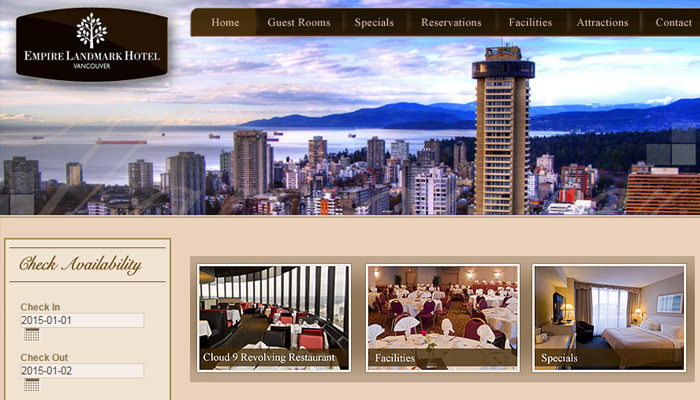 vancouver canada empire landmark hotel website