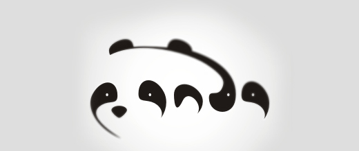Typography panda logo design examples ideas
