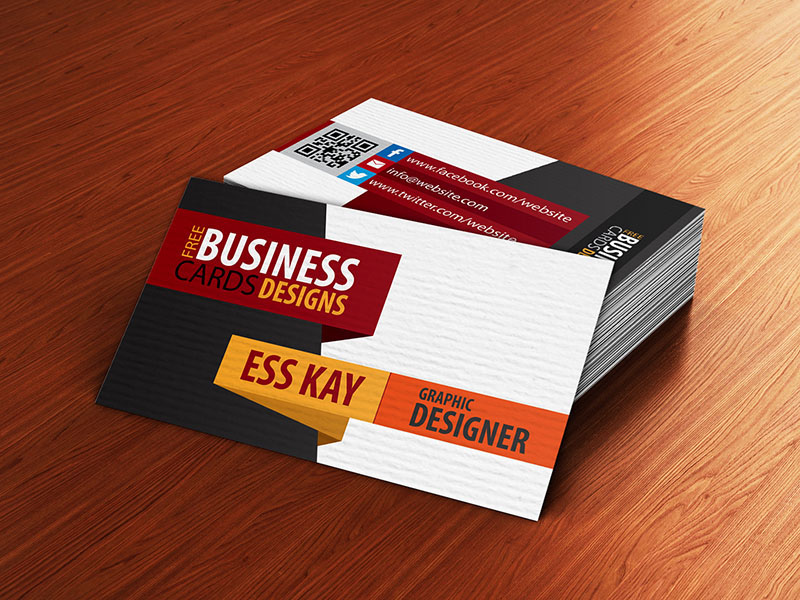 Free-Creative-Textured-Business-Card-With-QR-Code-2015