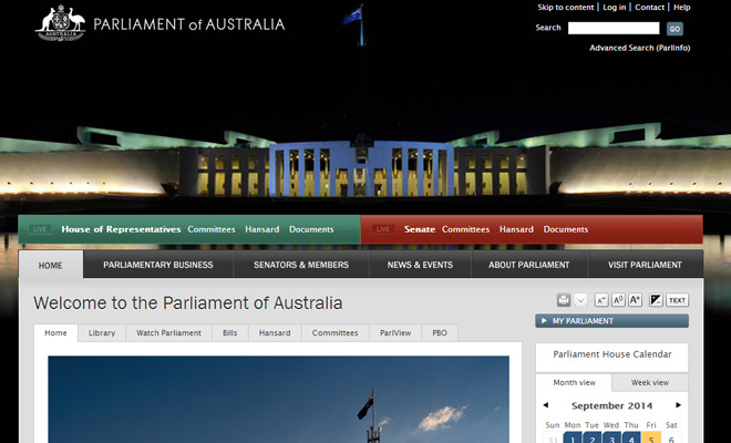 government parliament of australia