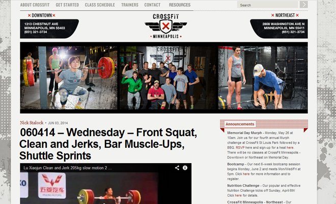 crossfit minneapolis website design grunge background