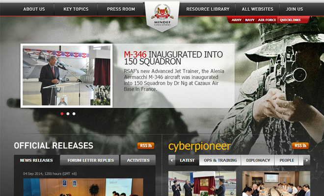 ministry of defence singapore website