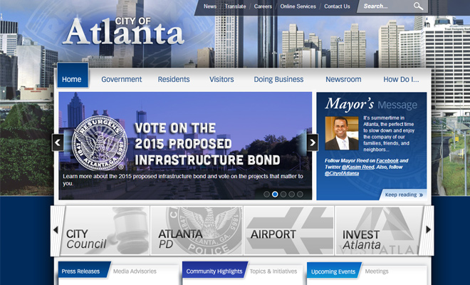 city of atlanta georgia website