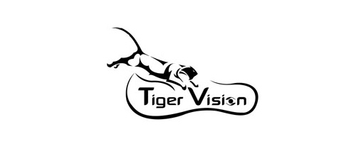 Glasses vision tiger logo design ideas