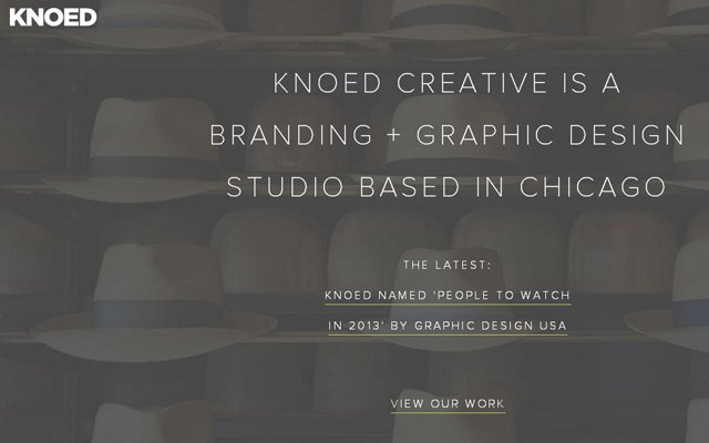 knoed chicago graphic design branding grey website layout