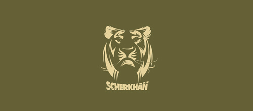 Green version tiger logo design ideas