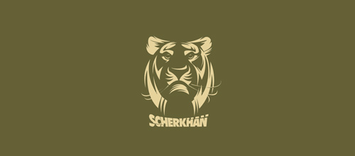 Hình ảnh chúa sơn lâm oai dũng trong 40 mẫu logo Green version tiger logo design ideas