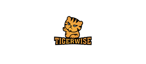 Cute orange tiger logo design ideas