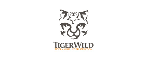 Hình ảnh chúa sơn lâm oai dũng trong 40 mẫu logo Wild life tiger logo design ideas