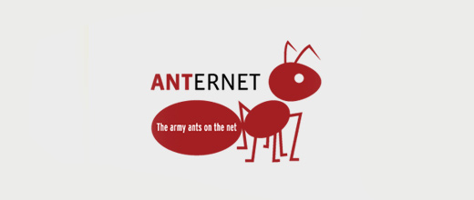 Red simple ant logo design ideas
