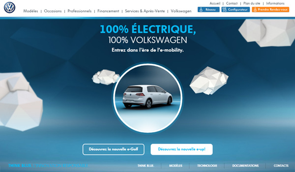 Nút bấm Ảo (Ghost Button) - xu hướng thiết kế web hiện đại (P.2) Volkswagen Electrique