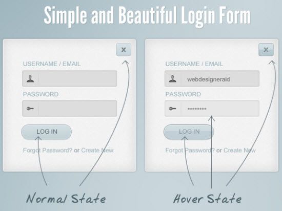 Simple and Beautiful Login Form PSD