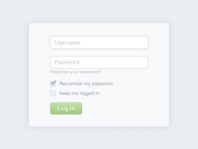 Login Form UI – PSD