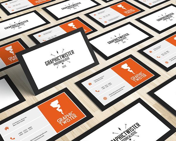 Orange Corporate Business Card