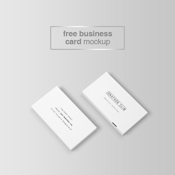 Perspective Business Card Mockup