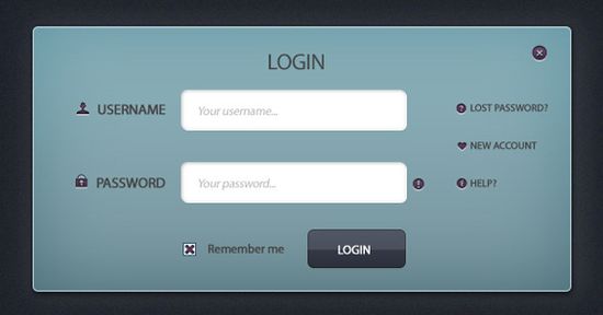 Simple Login Form Psd (Free)