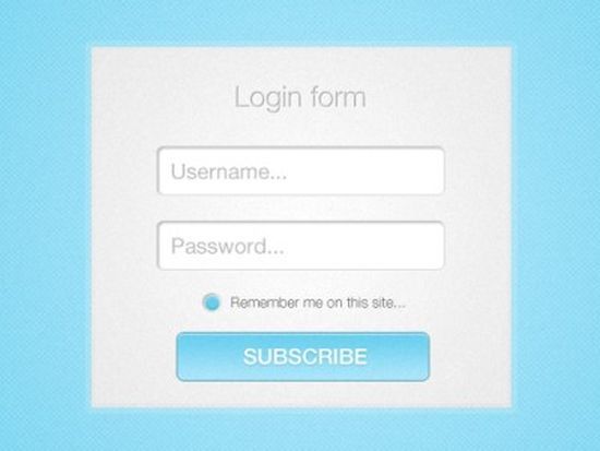 Login form – PSD