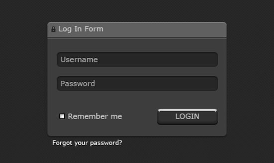 Login Form – free psd