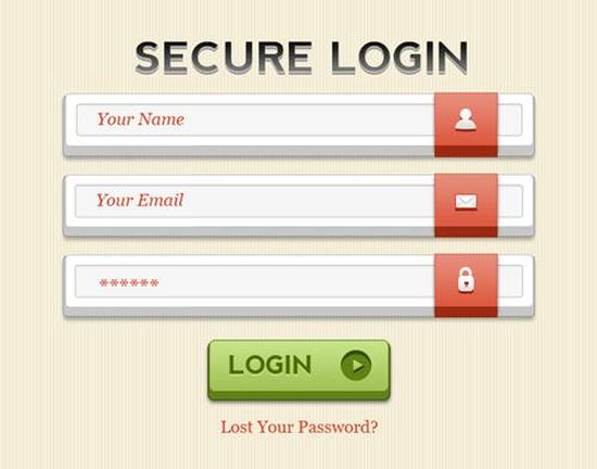 Login Free Psd