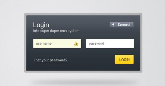 Minimalistic login form