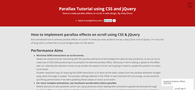 10 Tutorial tuyệt nhất cho Parallax website (P.1)