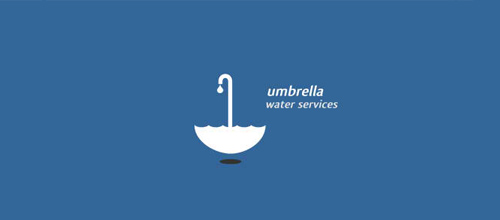 Umbrella Water Services thiet ke logo chiec o 