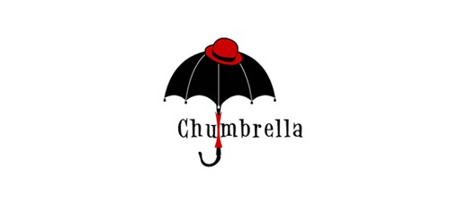 Chumbrella thiet ke logo chiec o 