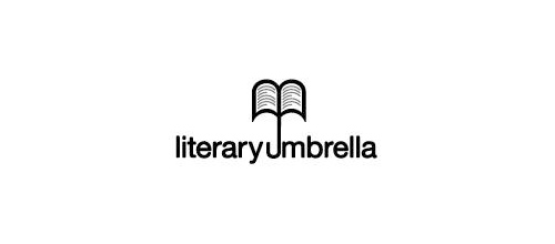 Literary Umbrella thiet ke logo chiec o 