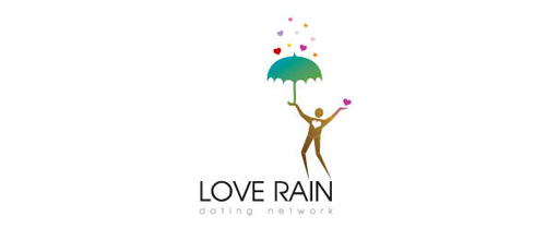 LOVE RAIN thiet ke logo chiec o 
