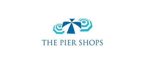 The Pier Shops thiet ke logo chiec o 