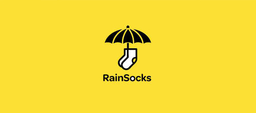 RainSocks thiet ke logo chiec o 