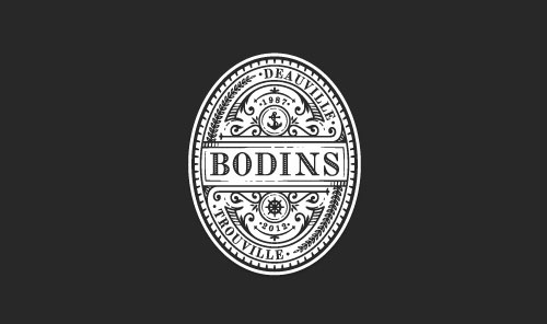 Bodins-Decorated thiet ke logo vintage