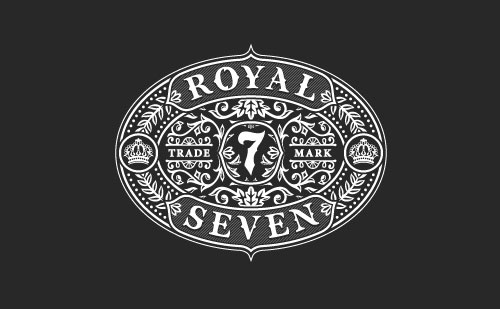 Royal-7-Decorated thiet ke logo vintage