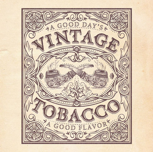 Vintage-Tobacco thiet ke logo vintage