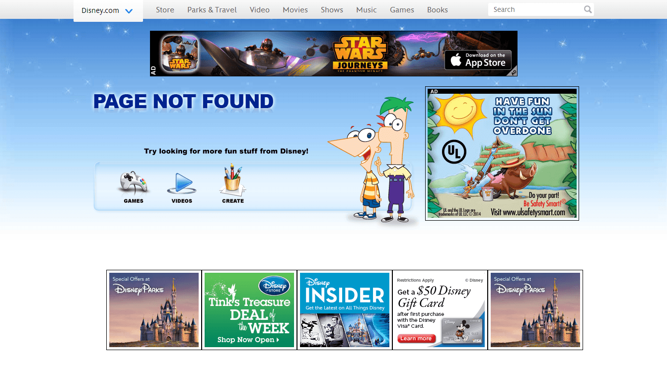 Disney thiet ke web 404